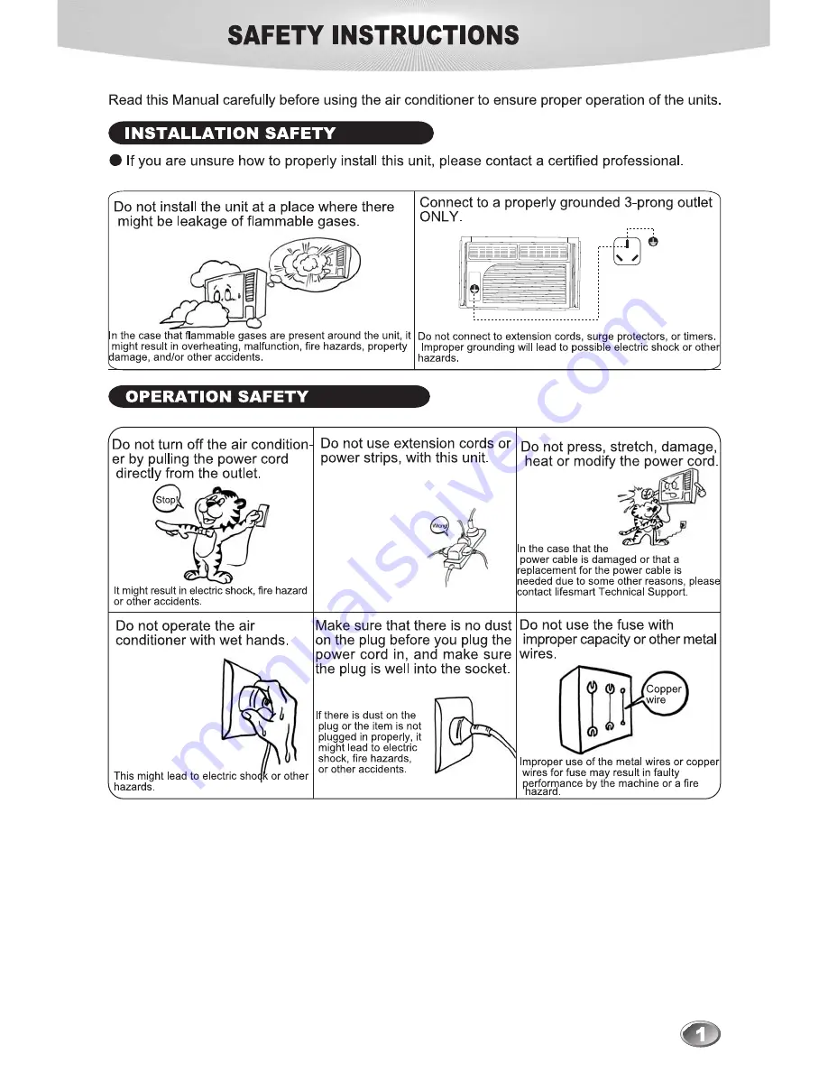 lifeSMART LS-WAC12R Installation And Operation Manual Download Page 3