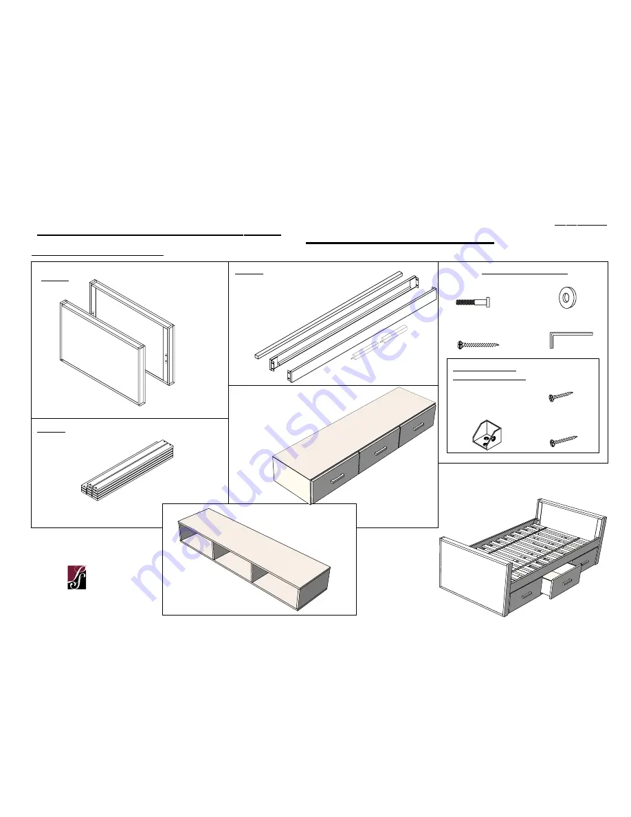 Lifestyle Solutions BARBADOS BED Assembly Instructions Download Page 1