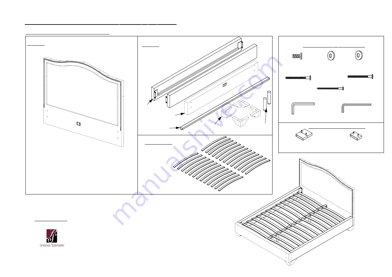 Lifestyle Solutions MAGNOLIA BED Assembly Instructions Download Page 1