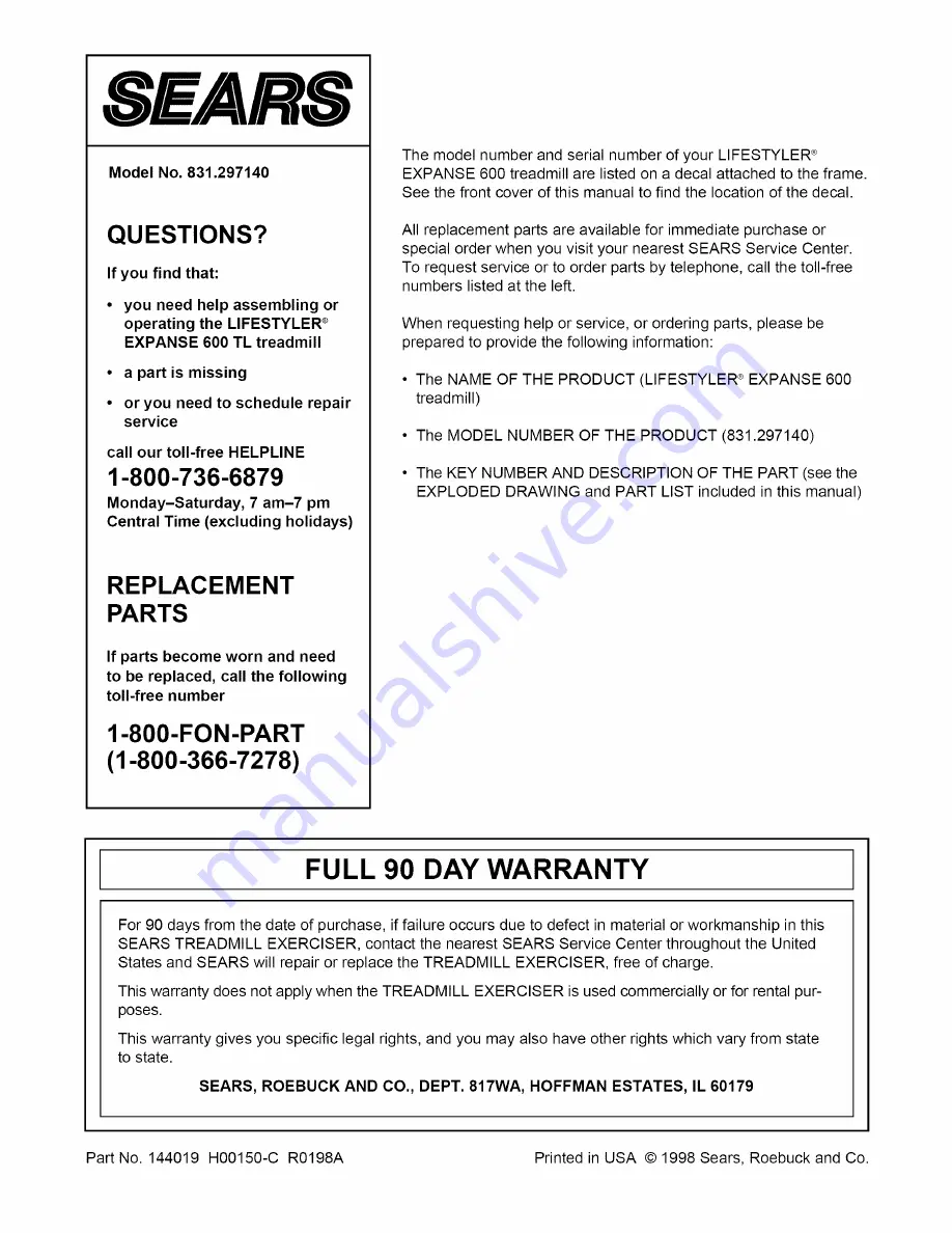 LIFESTYLER 831.297140 User Manual Download Page 18