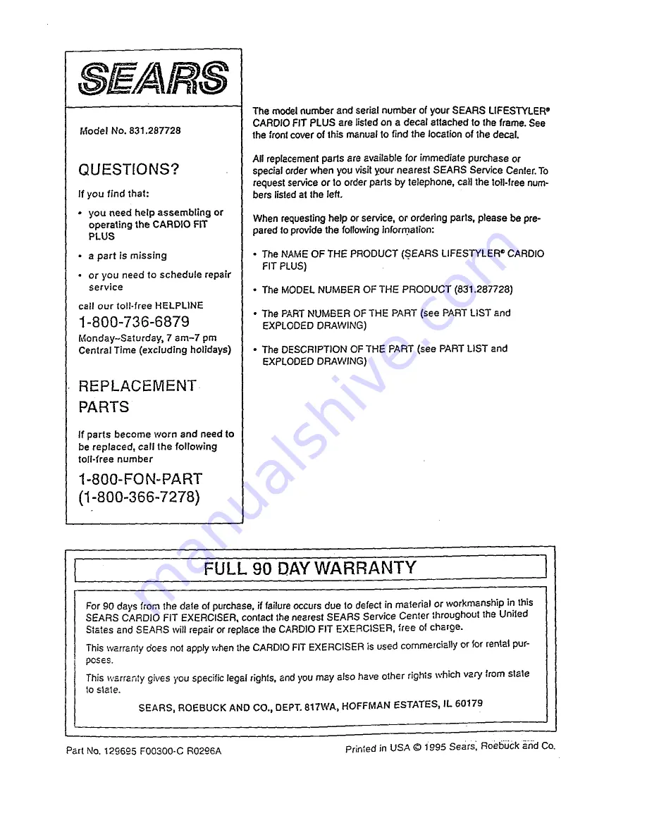 LIFESTYLER Lifestyler CARDIO FIT PLUS User Manual Download Page 8