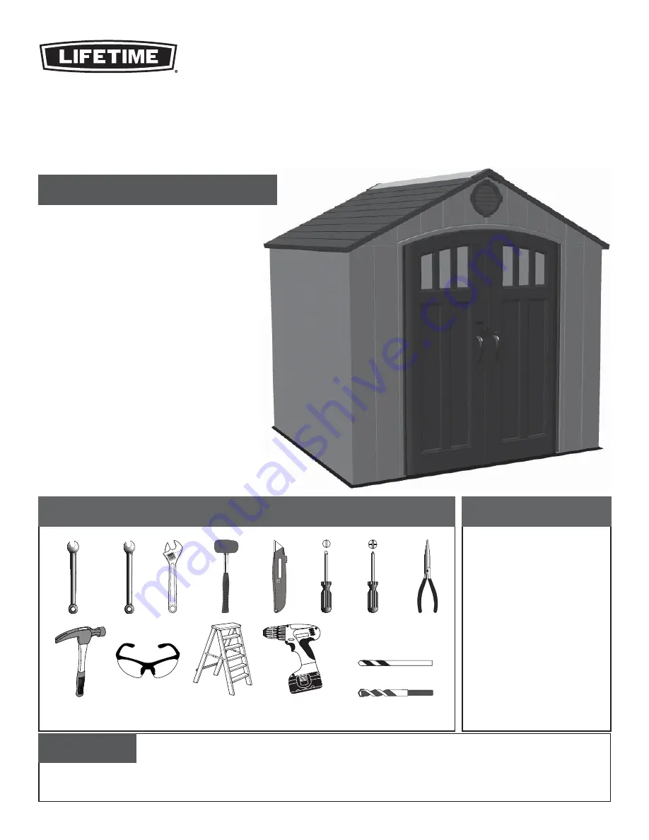 Lifetime 1031661 Assembly Instructions Manual Download Page 3