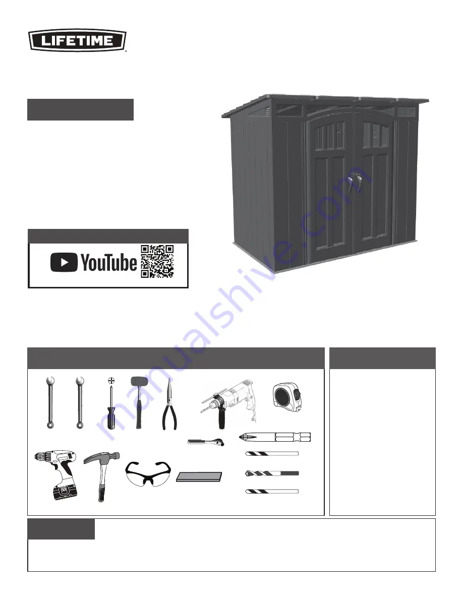 Lifetime 1572126 Assembly Instructions Manual Download Page 2