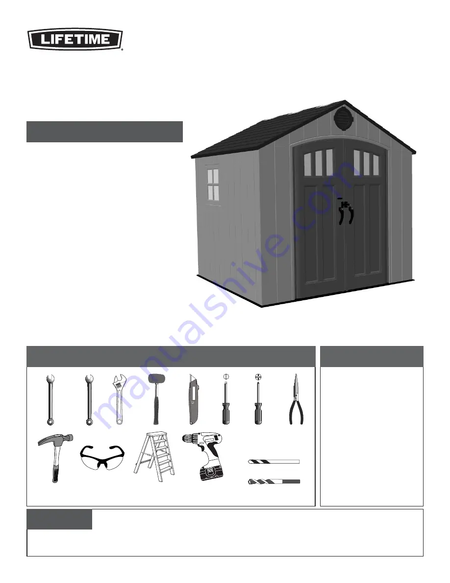 Lifetime 1900799 Assembly Instructions Manual Download Page 2