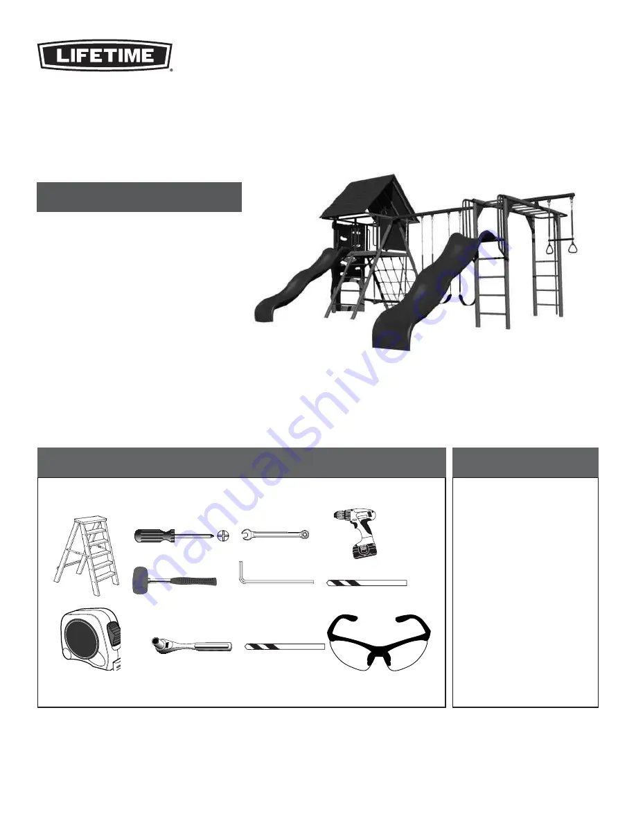 Lifetime 90240 Assembly Instructions Manual Download Page 1