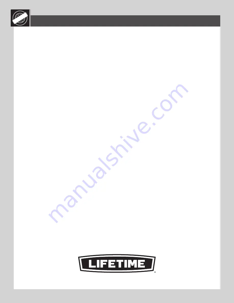 Lifetime 90797 Assembly Instructions Manual Download Page 90