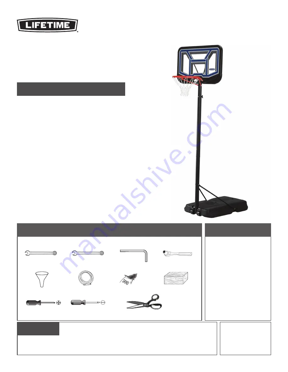 Lifetime 90819 Assembly Instructions Manual Download Page 1