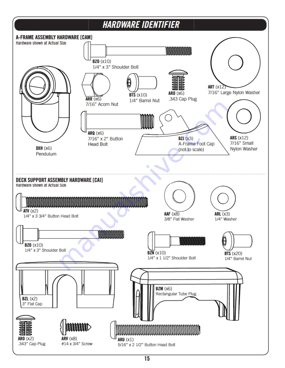 Lifetime A-FRAME PLAYSET 90042 Owner'S Manual Download Page 15