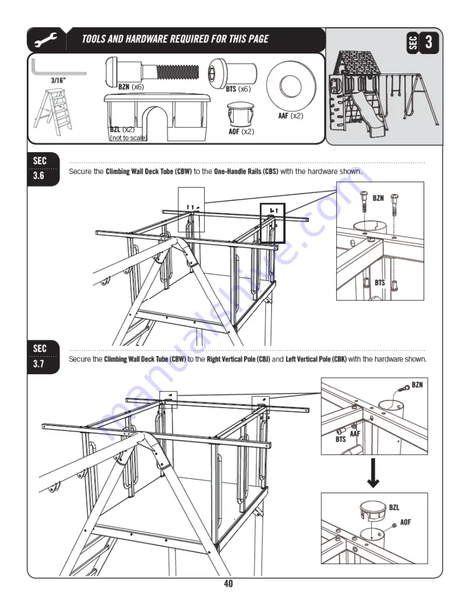 Lifetime A-FRAME PLAYSET 90042 Скачать руководство пользователя страница 40