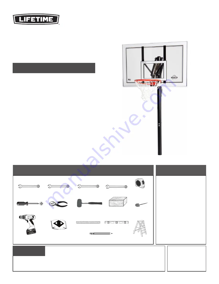 Lifetime ACTION GRIP 90270 Assembly Instructions Manual Download Page 1