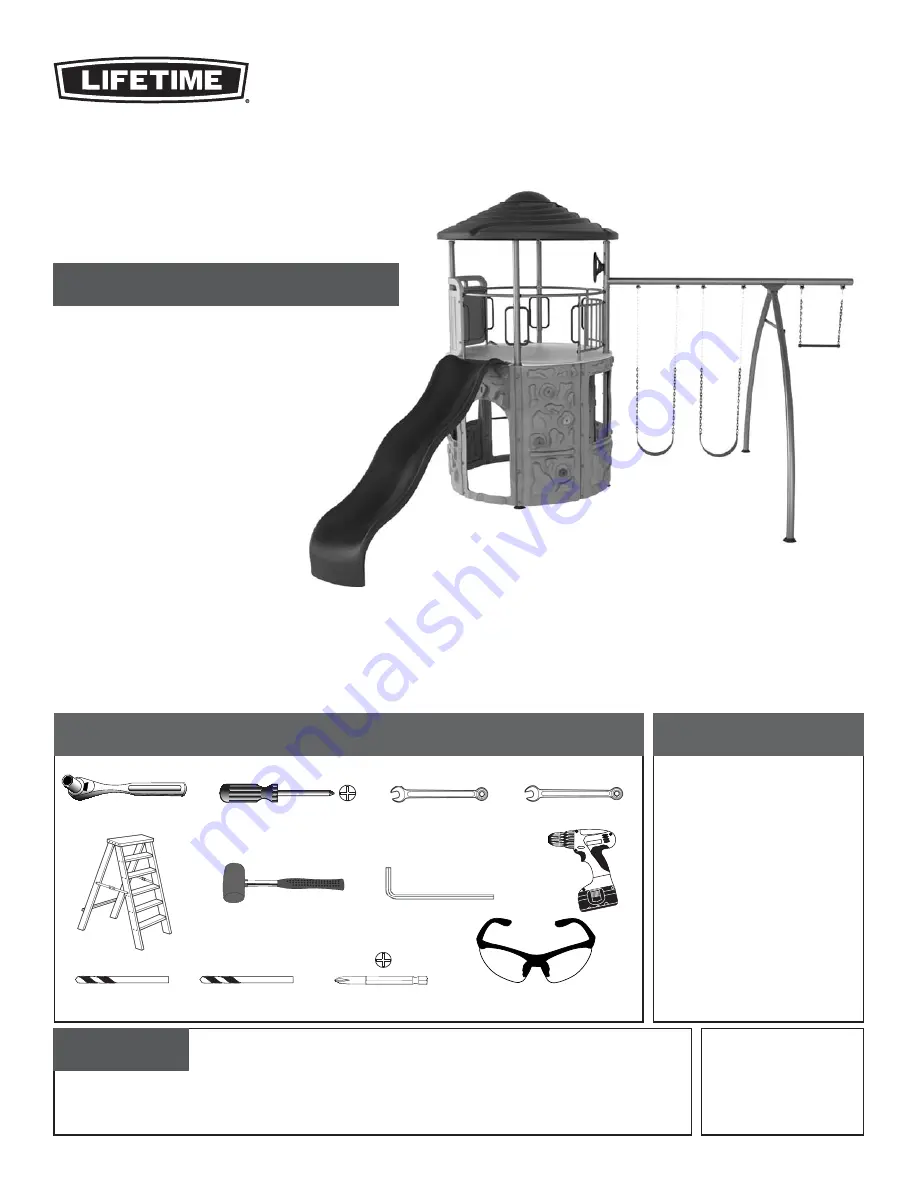 Lifetime ADVENTURE TOWER 90440 Assembly Instruction Manual Download Page 1