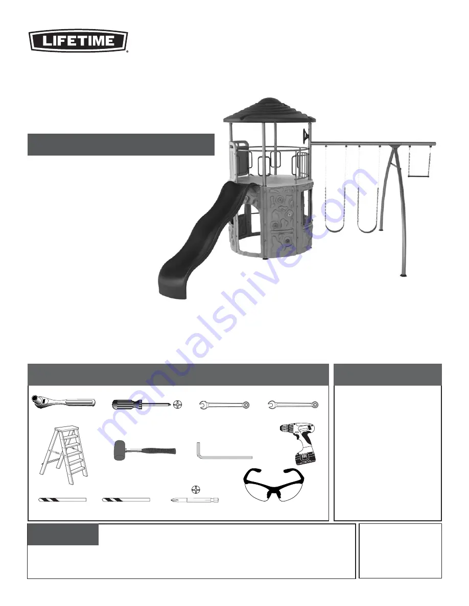 Lifetime ADVENTURE TOWER 90440 Assembly Instruction Manual Download Page 3