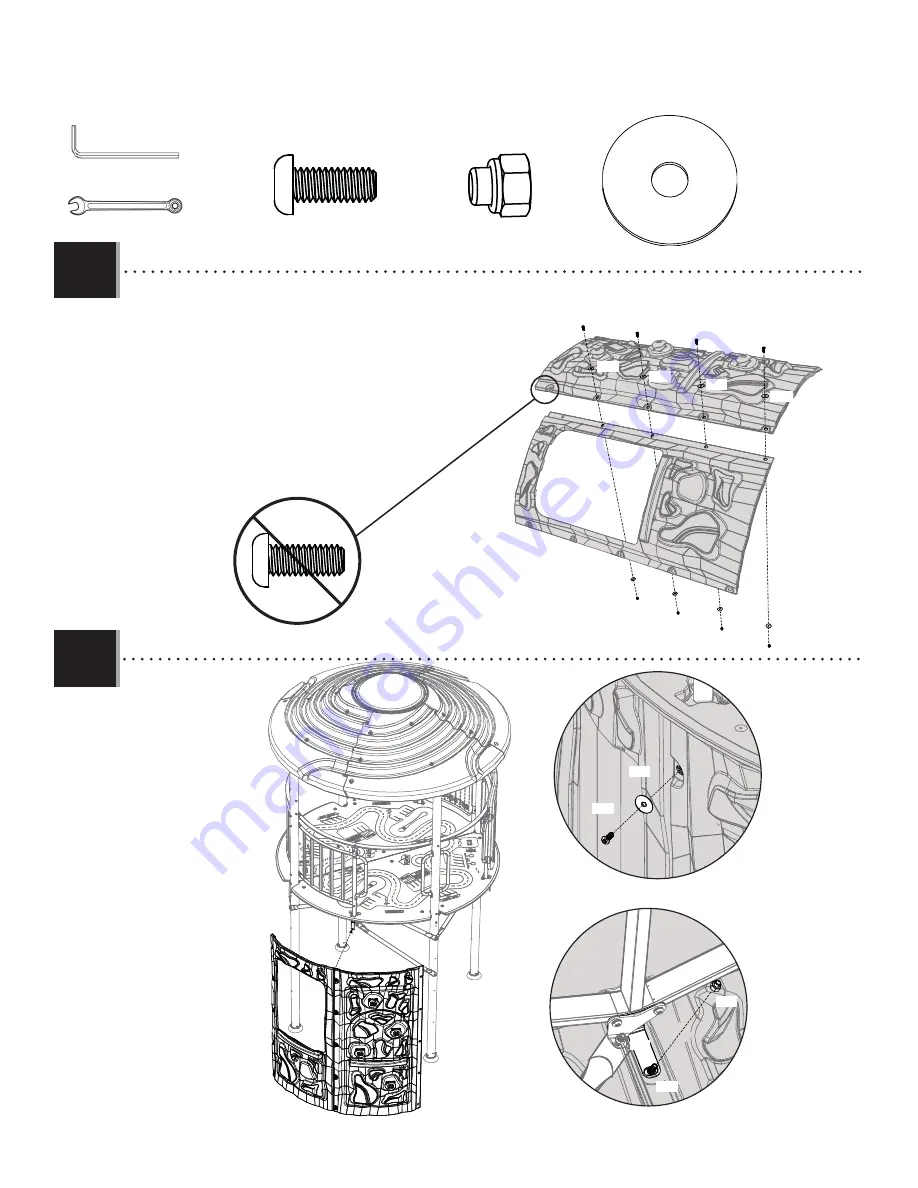 Lifetime ADVENTURE TOWER 90440 Assembly Instruction Manual Download Page 64