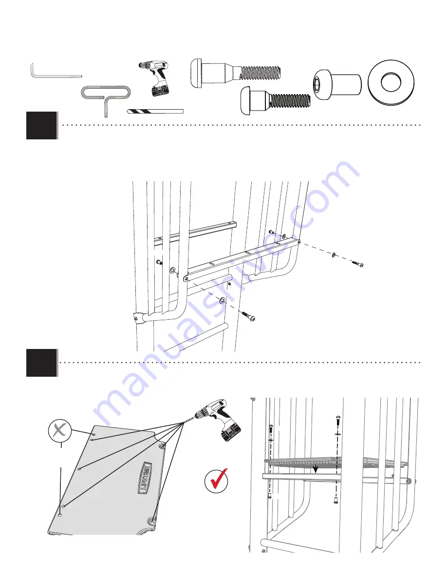 Lifetime MONKEY BAR ADVENTURE Assembly Instructions Manual Download Page 46