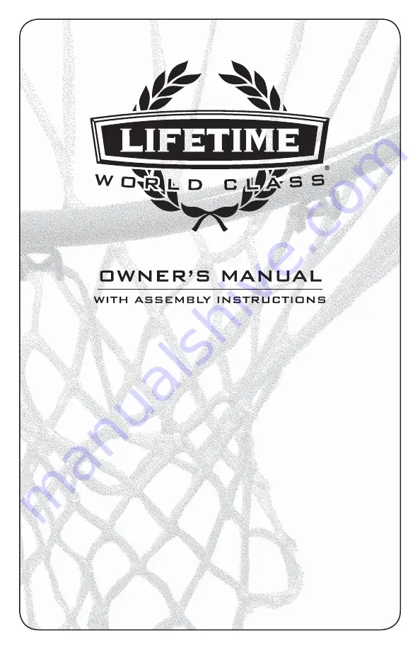 Lifetime POWER LIFT 71281 Owner'S Manual With Assembly Instructions Download Page 1