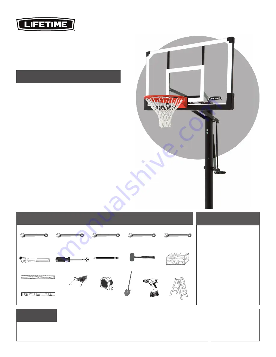 Lifetime PUMP ADJUST 90602 Assembly Instructions Manual Download Page 1