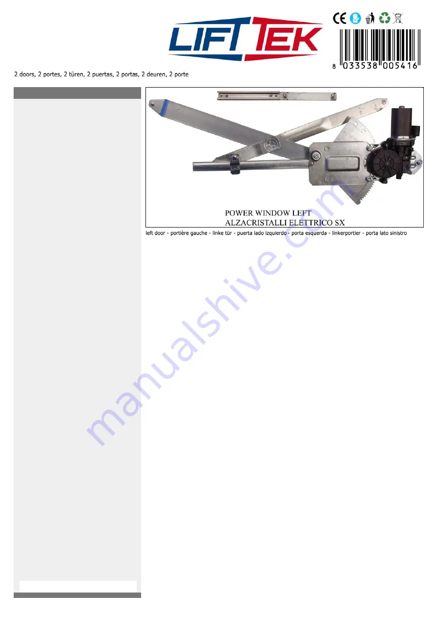 Lift Tek RN36 Quick Manual Download Page 1