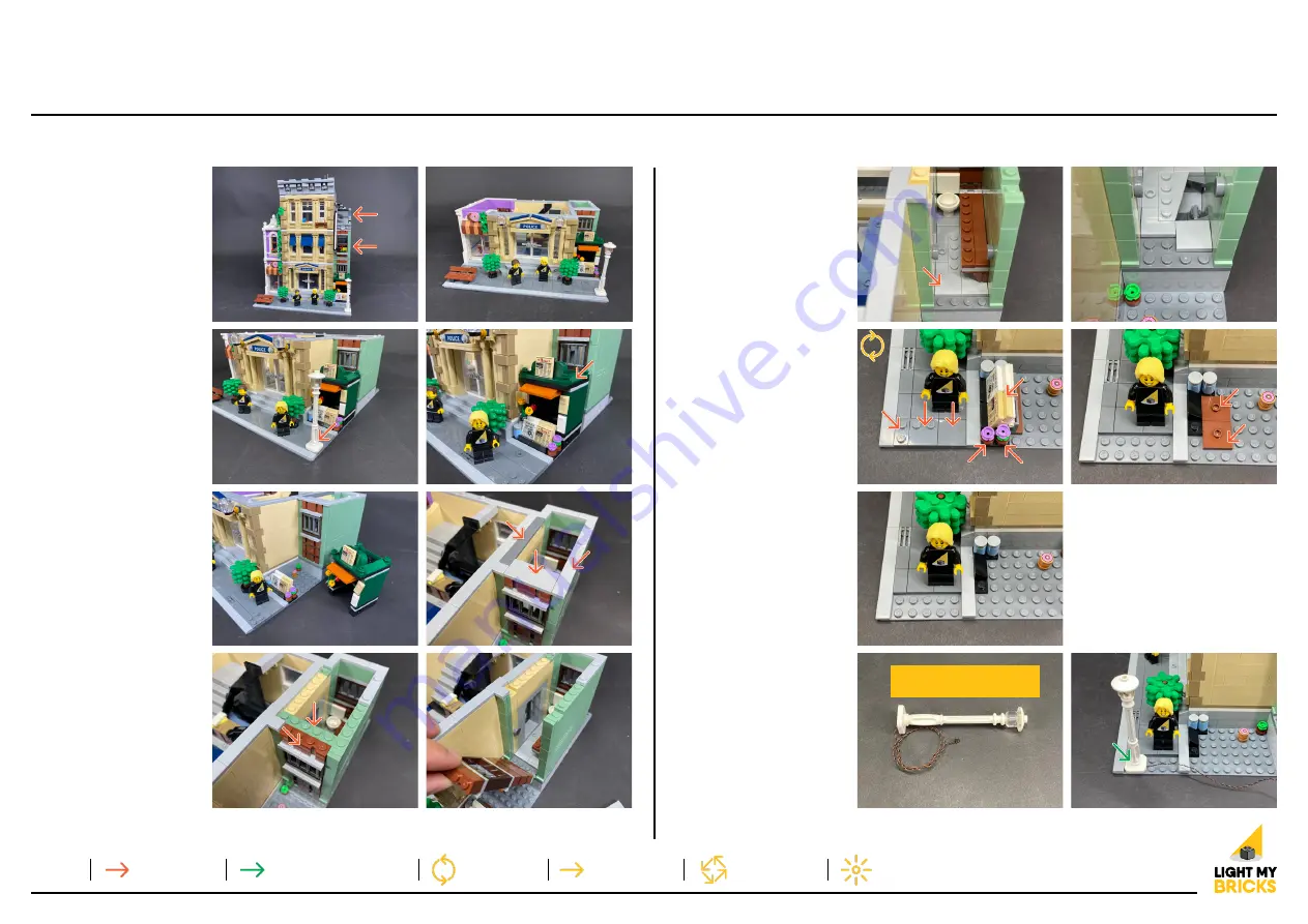 LIGHT MY BRICKS 10278 Installation Manual Download Page 8