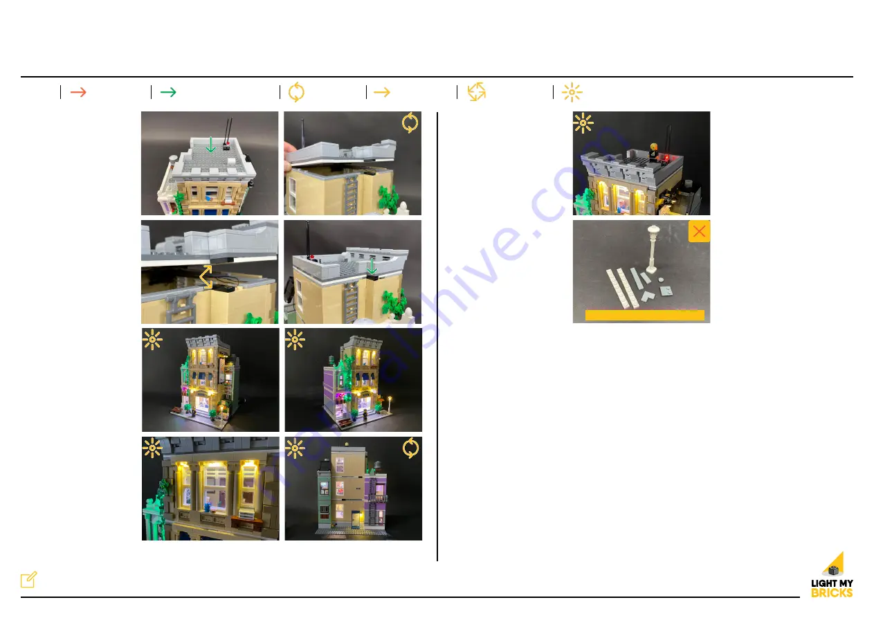 LIGHT MY BRICKS 10278 Installation Manual Download Page 43