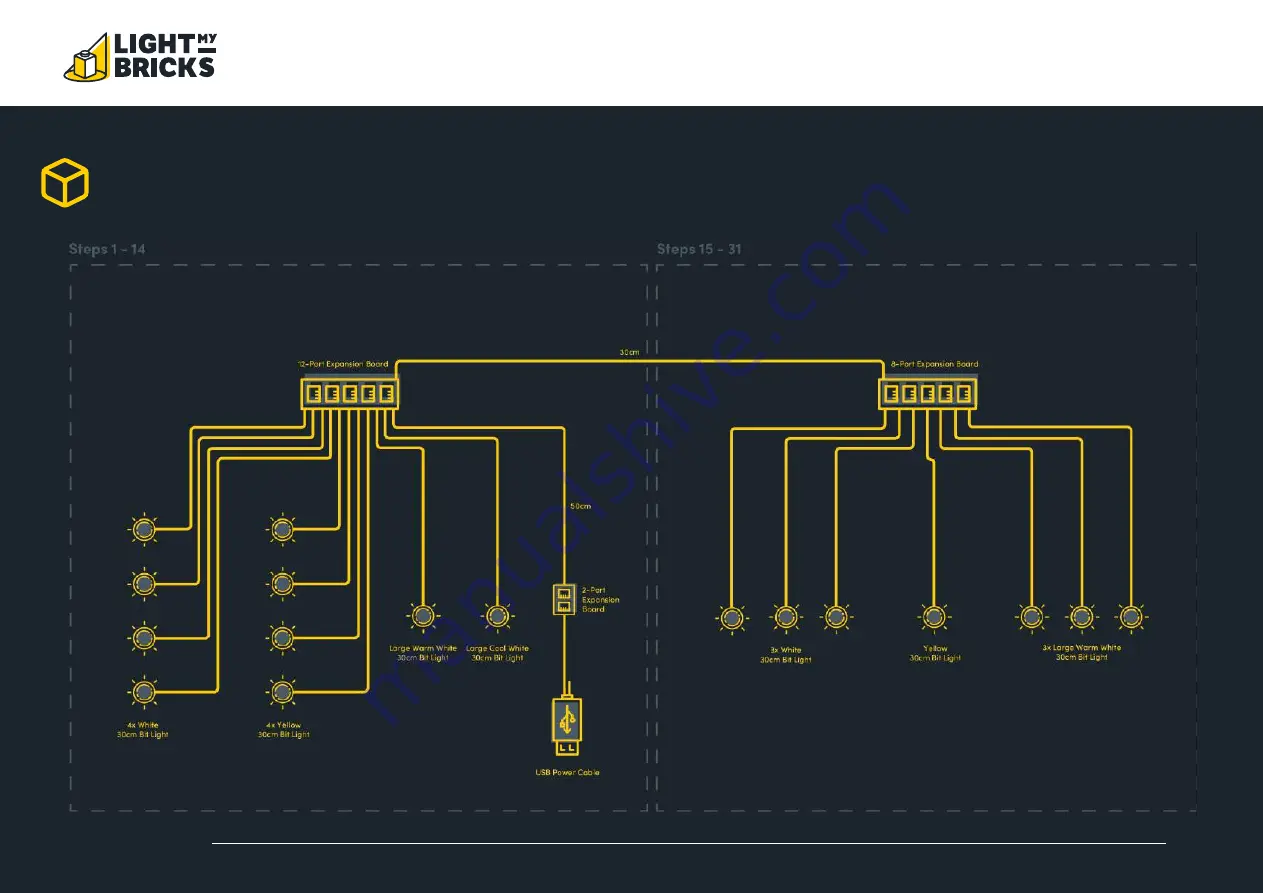 LIGHT MY BRICKS 21333 Installation Manual Download Page 8
