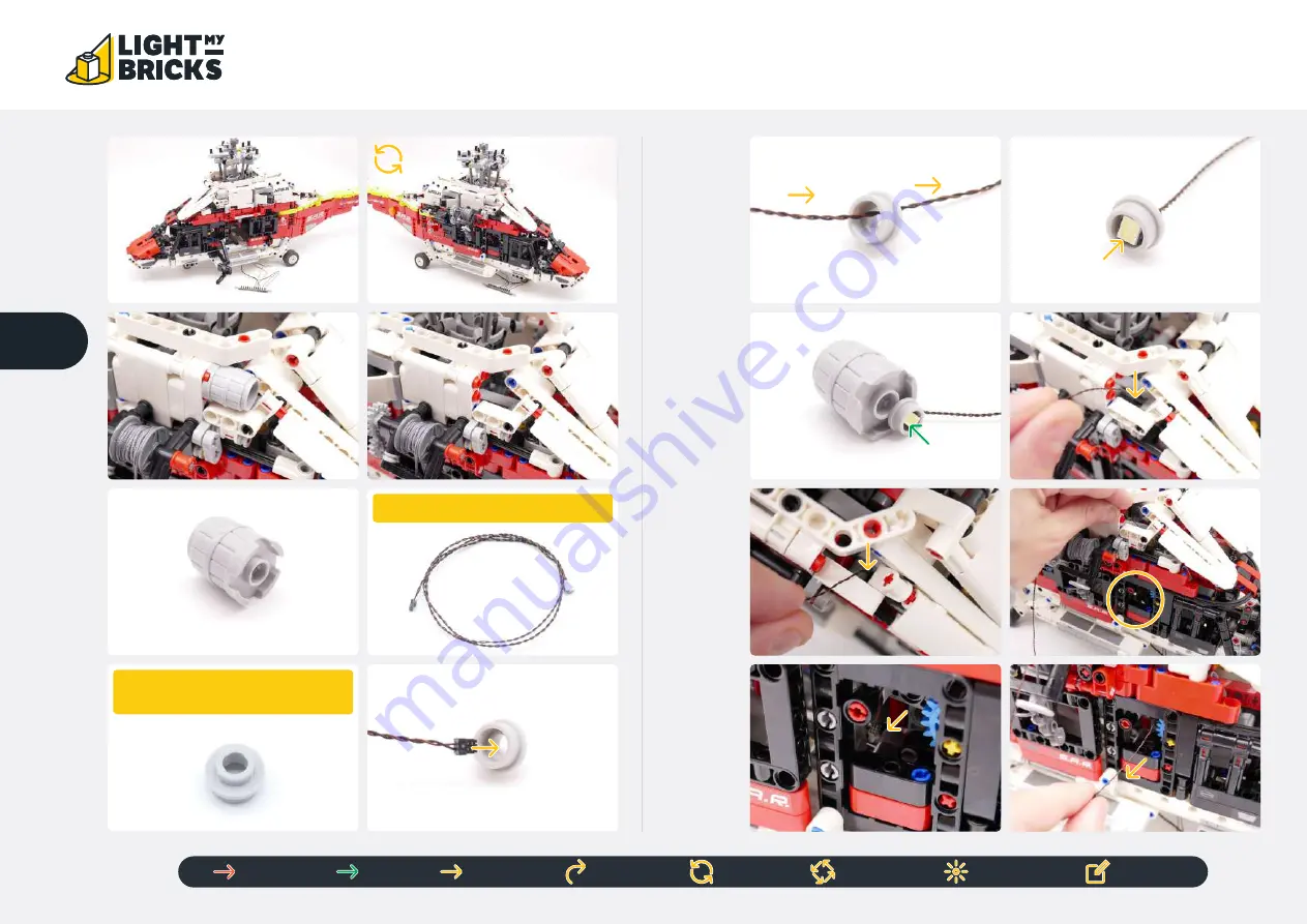 LIGHT MY BRICKS LEGO AIRBUS H175 RESCUE HELICOPTER 42145 LIGHT KIT Installation Manual Download Page 22