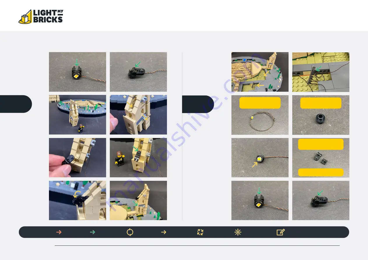 LIGHT MY BRICKS LEGO COLOSSEUM 10276 LIGHT KIT Installation Manual Download Page 24