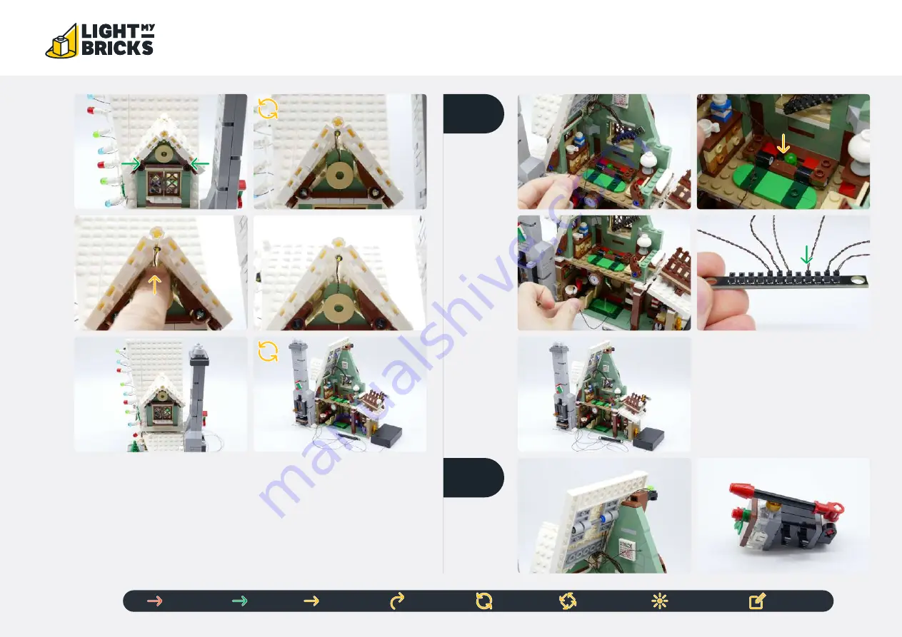 LIGHT MY BRICKS LEGO ELF CLUB HOUSE 10275 LIGHT KIT Installation Manual Download Page 32