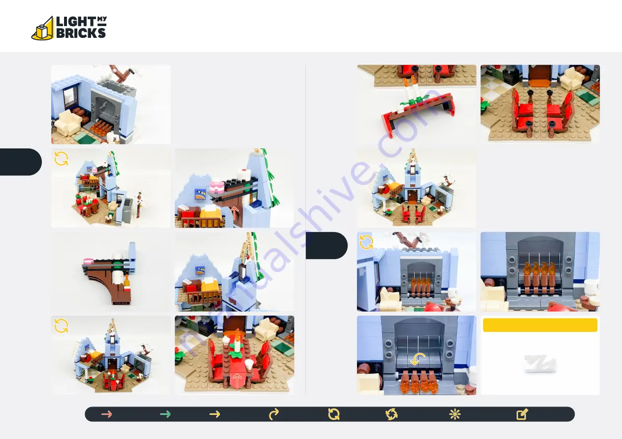 LIGHT MY BRICKS LEGO SANTA'S VISIT 10293 Installation Manual Download Page 14