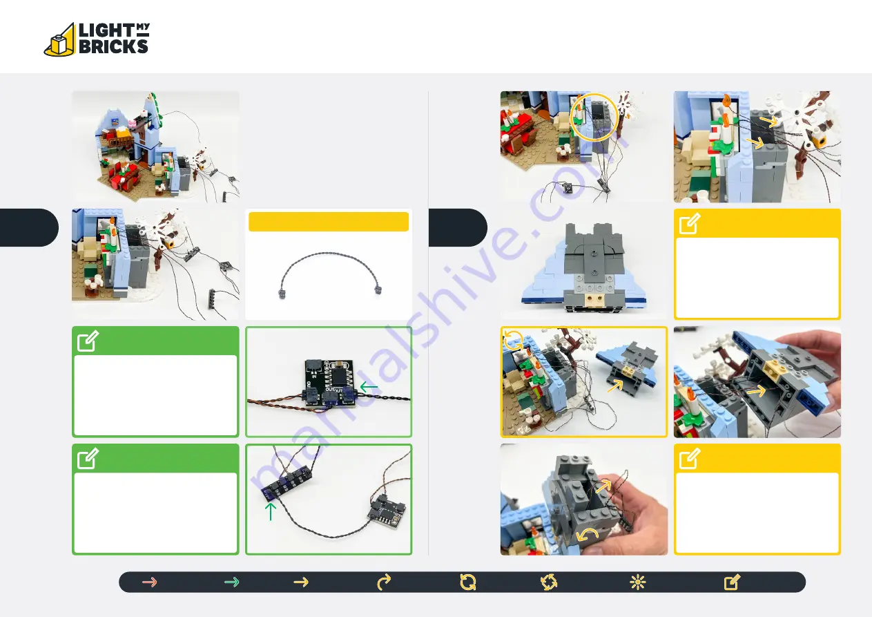 LIGHT MY BRICKS LEGO SANTA'S VISIT 10293 Installation Manual Download Page 20