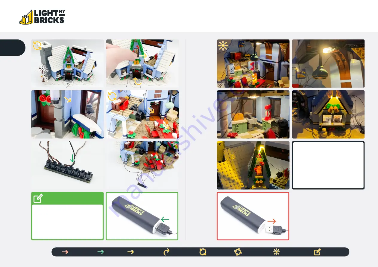 LIGHT MY BRICKS LEGO SANTA'S VISIT 10293 Installation Manual Download Page 30