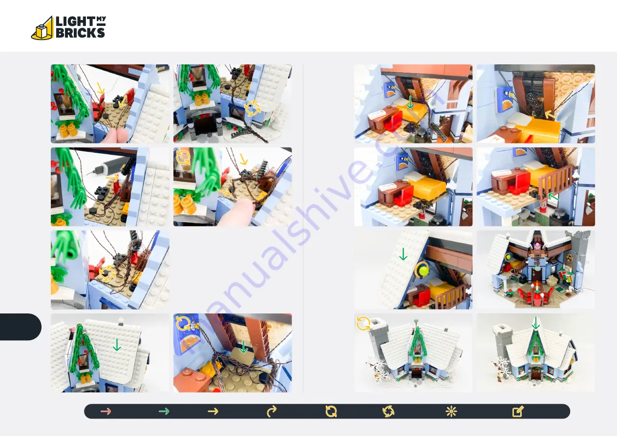 LIGHT MY BRICKS LEGO SANTA'S VISIT 10293 Installation Manual Download Page 33