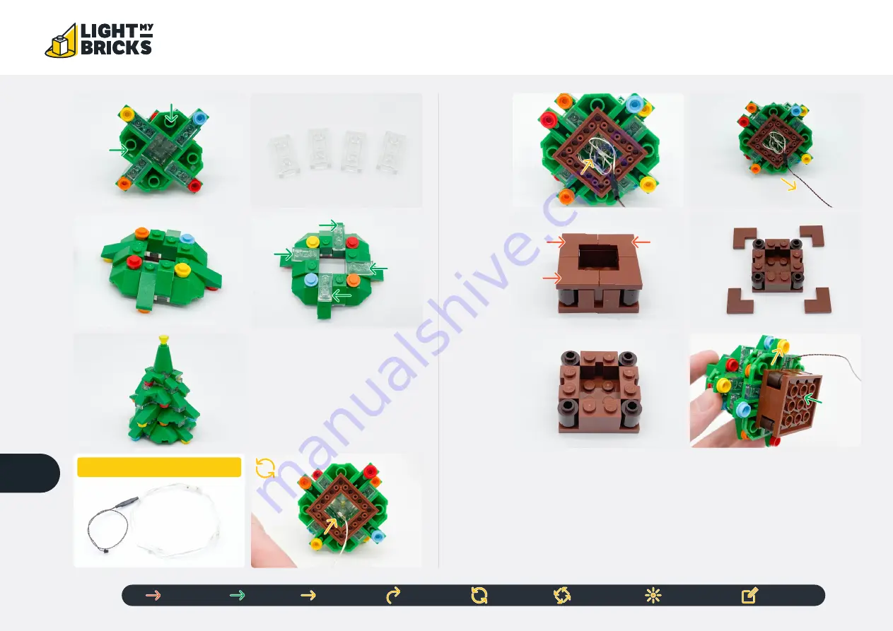 LIGHT MY BRICKS LEGO SANTA'S VISIT 10293 Installation Manual Download Page 35