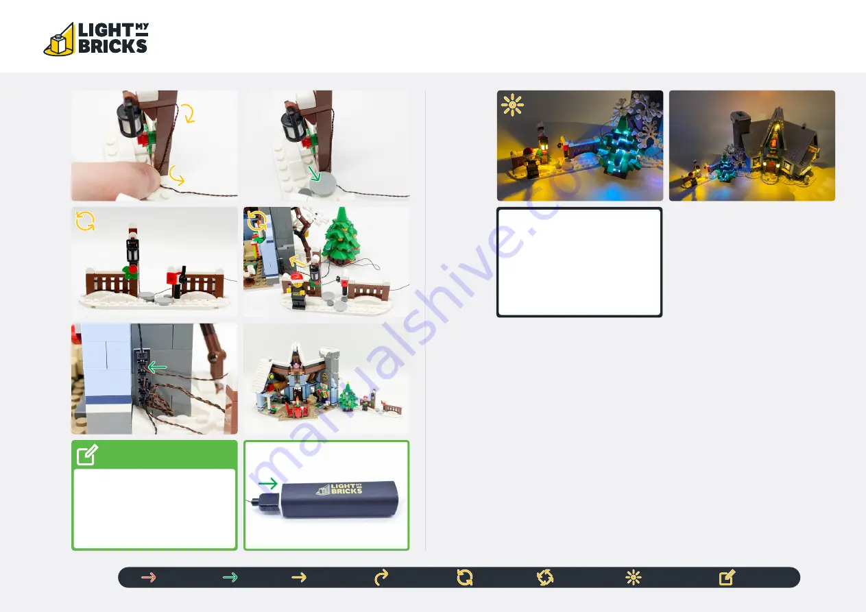 LIGHT MY BRICKS LEGO SANTA'S VISIT 10293 Installation Manual Download Page 38