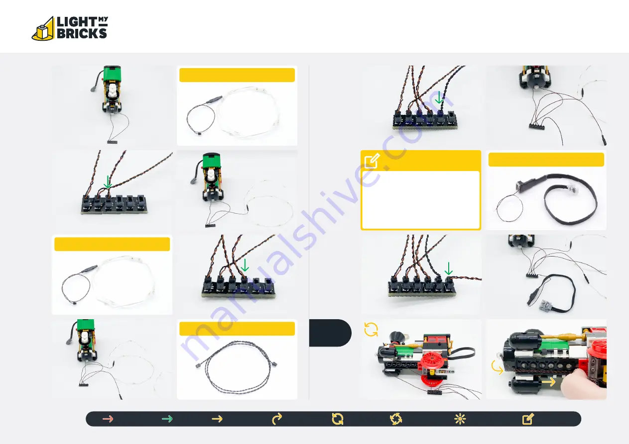 LIGHT MY BRICKS LEGO WINTER HOLIDAY TRAIN 10254 Installation Manual Download Page 14