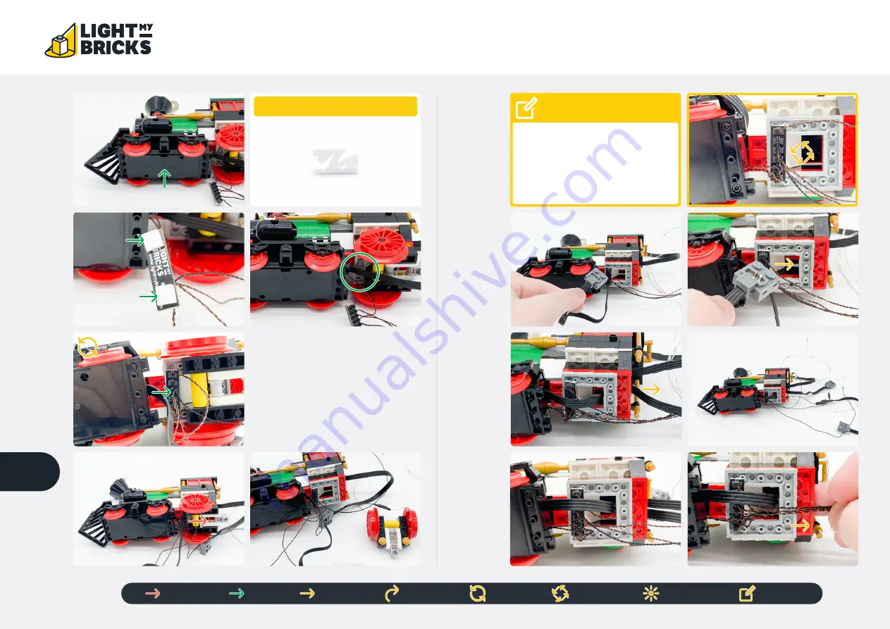LIGHT MY BRICKS LEGO WINTER HOLIDAY TRAIN 10254 Installation Manual Download Page 15