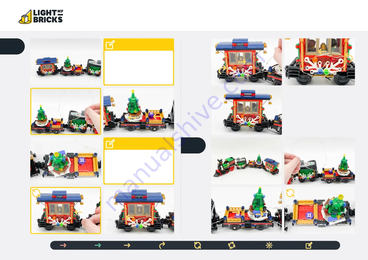 LIGHT MY BRICKS LEGO WINTER HOLIDAY TRAIN 10254 Installation Manual Download Page 29