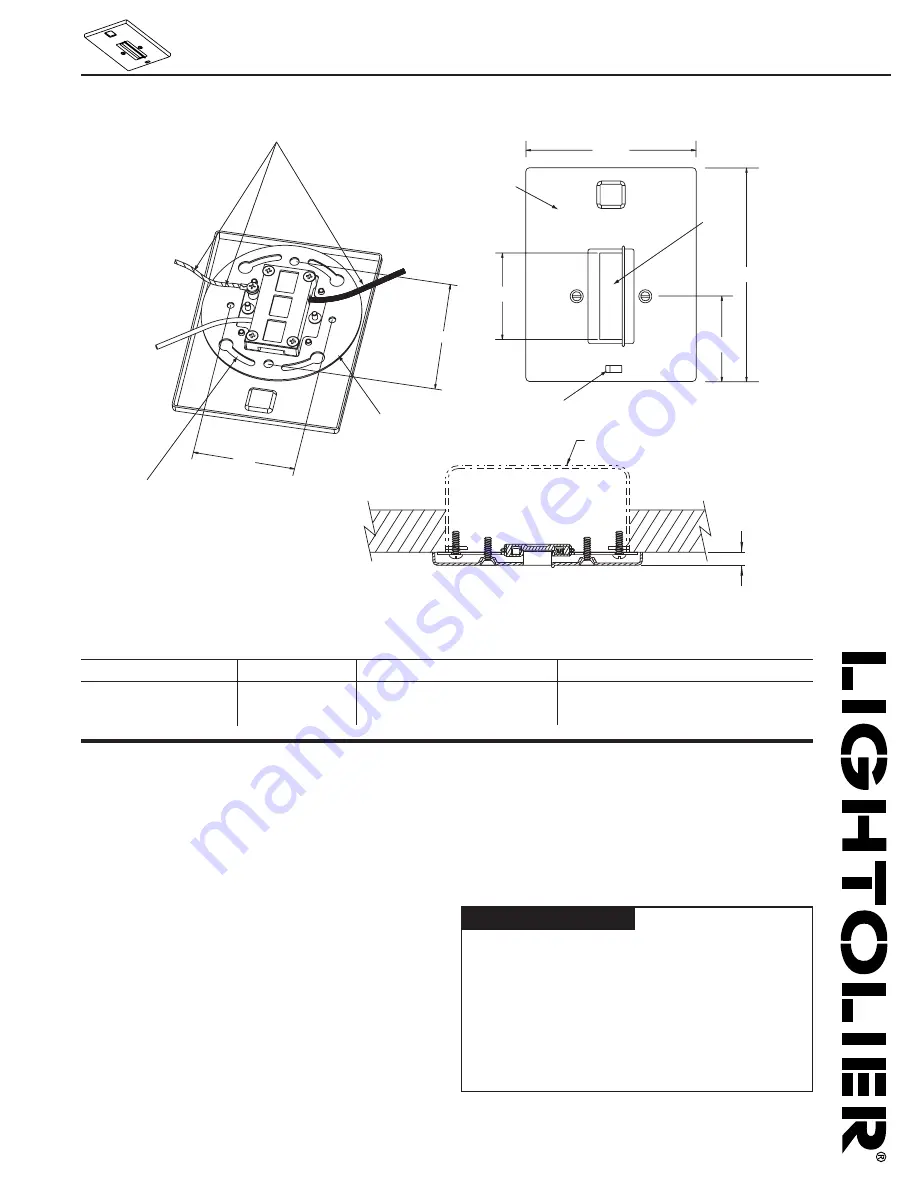 Lightolier Lytespan 6170 Скачать руководство пользователя страница 1