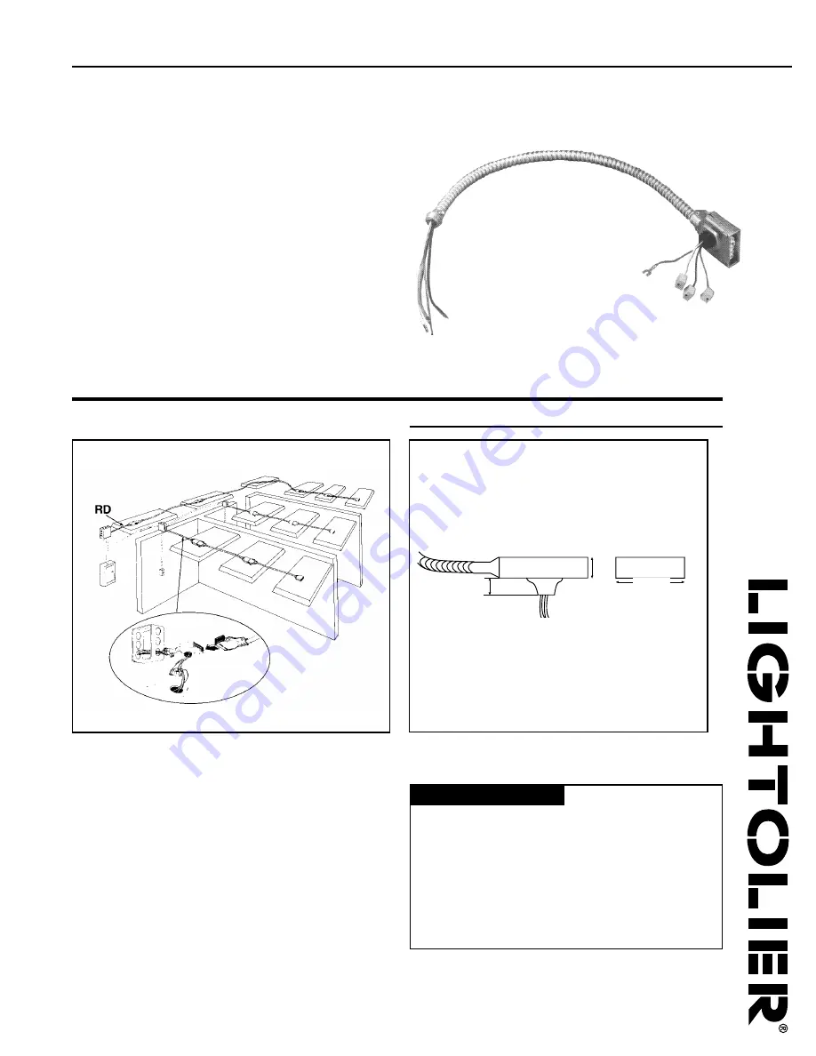 Lightolier Power Connect RD Cable Скачать руководство пользователя страница 1