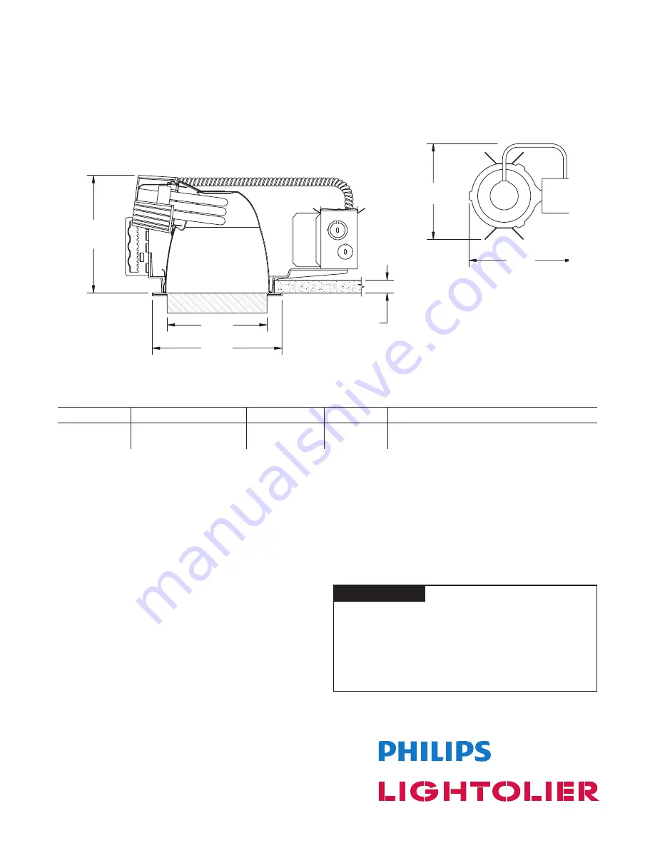 Lightolier SL205B Скачать руководство пользователя страница 1