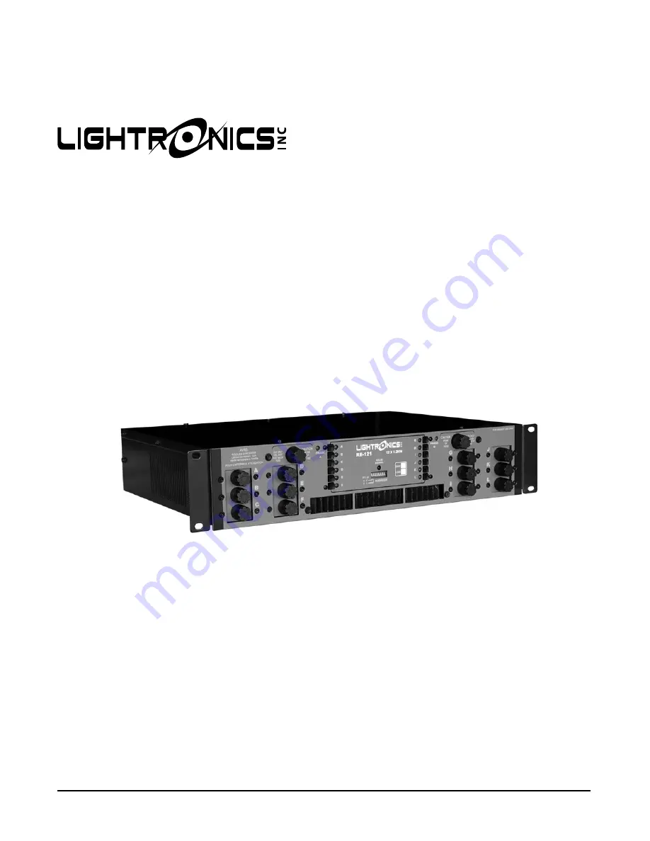 Lightronics RE-121 Скачать руководство пользователя страница 1