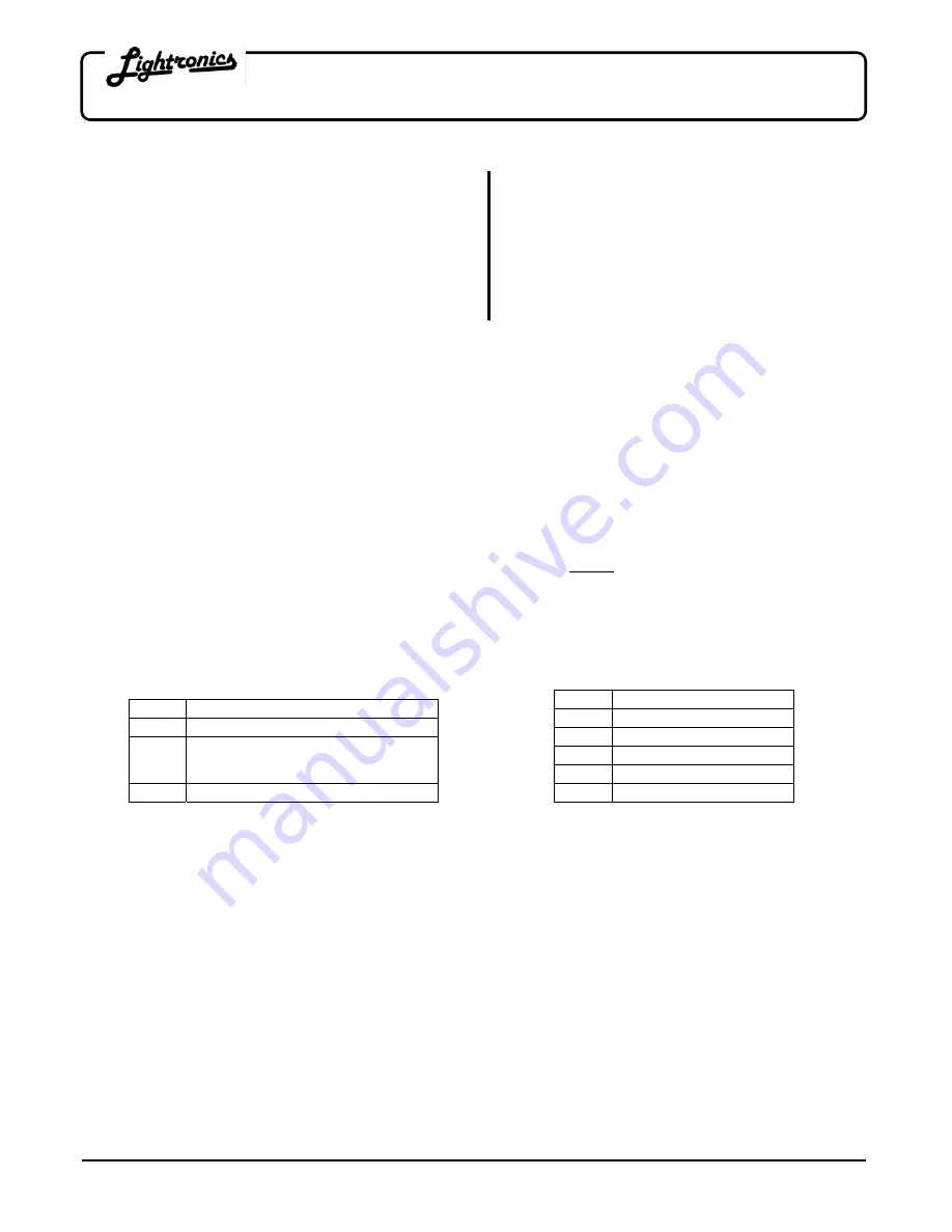 Lightronics TL - 4008 Owner'S Manual Download Page 2