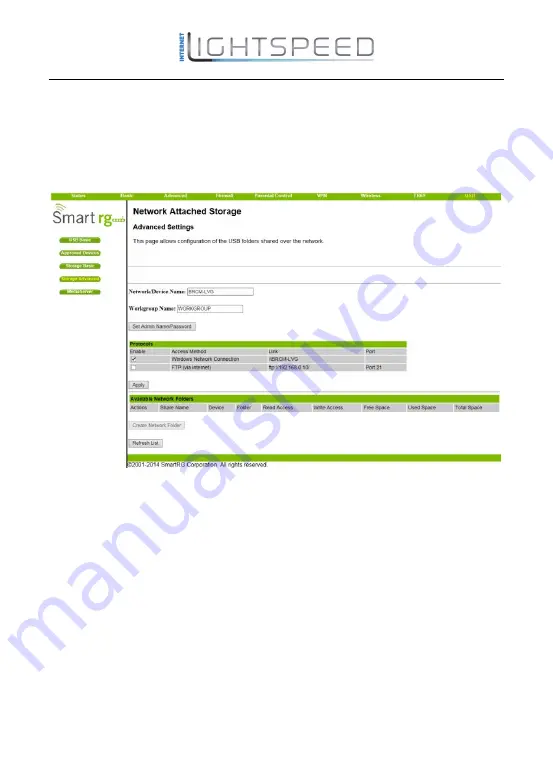 Lightspeed SR804n User Manual Download Page 58