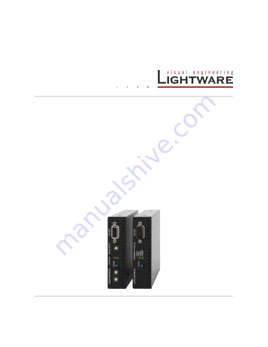 Lightware HDMI-OPT-RX100 Скачать руководство пользователя страница 1