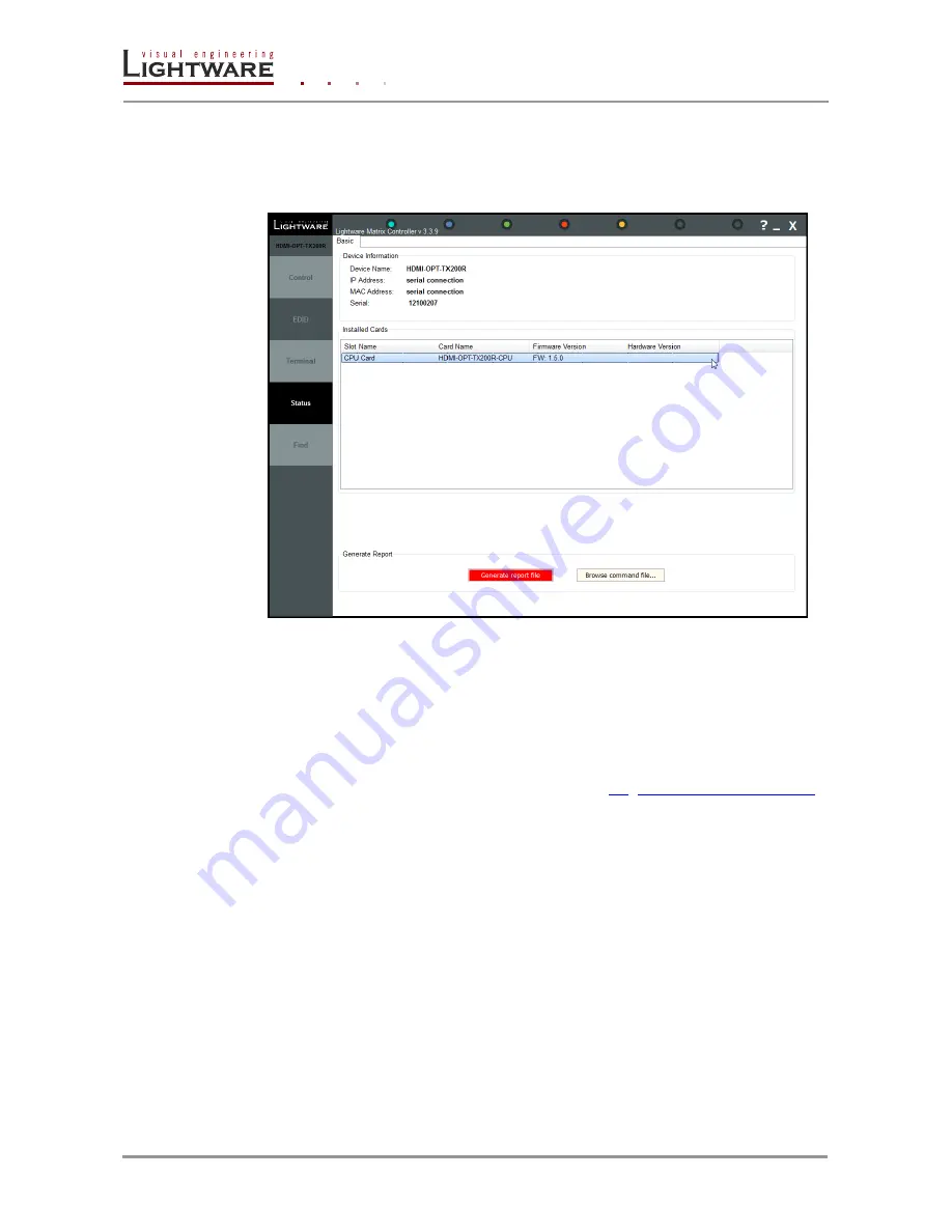 Lightware HDMI-OPT-RX100 User Manual Download Page 38