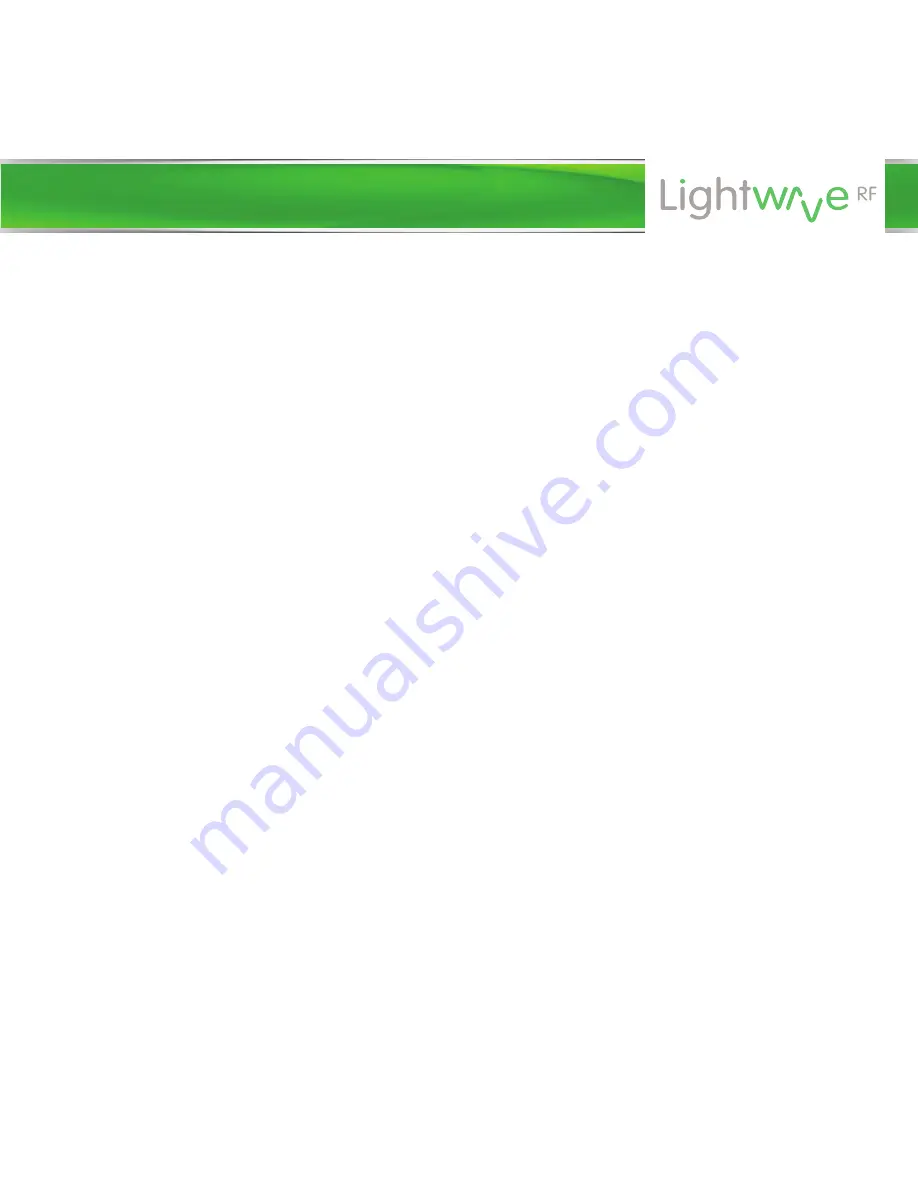 LightwaveRF LW450 Connect Series Instruction Manual Download Page 14