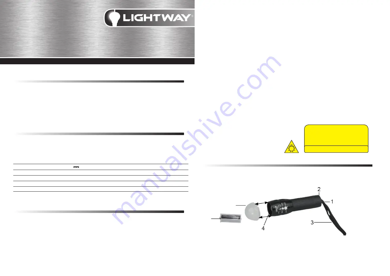 Lightway H93 Manual Download Page 1