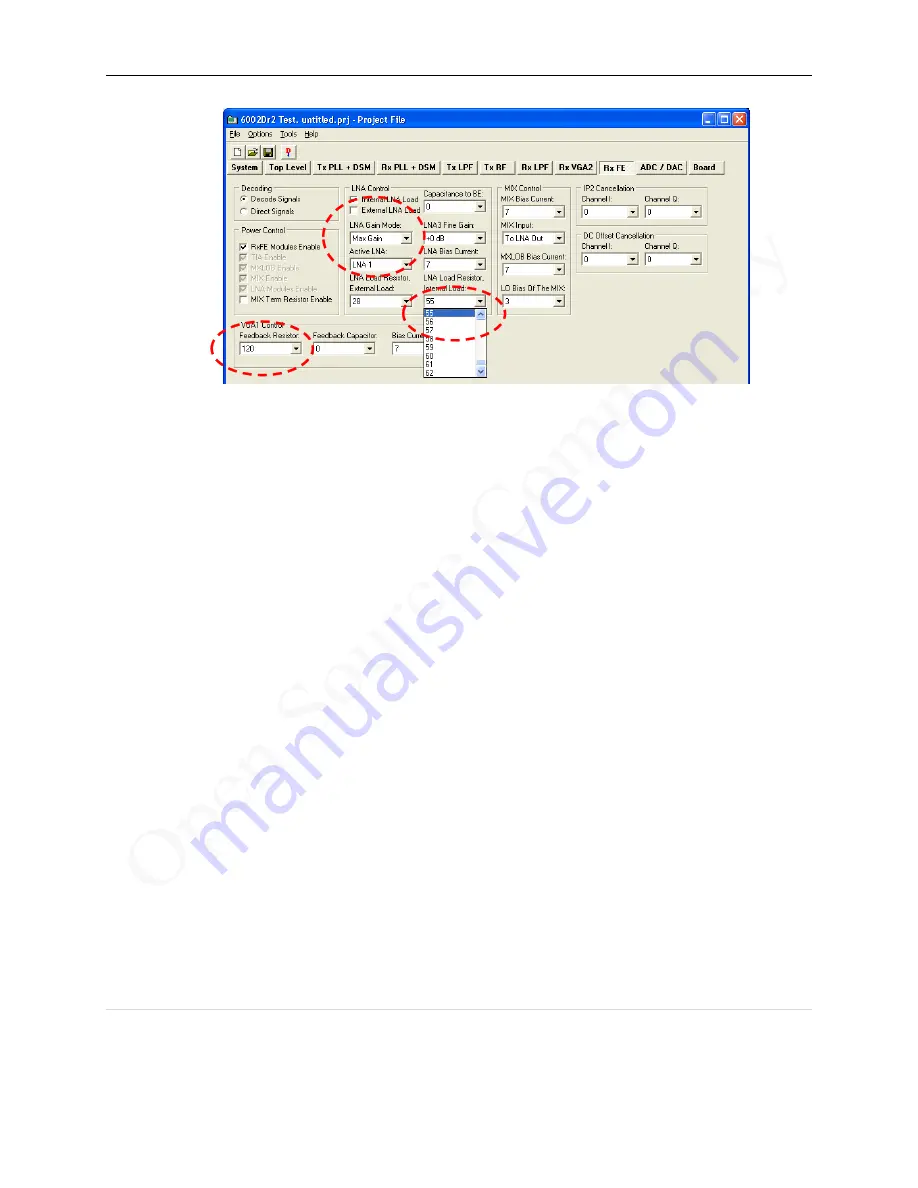 Lime Microsystems LMS6002D Скачать руководство пользователя страница 63