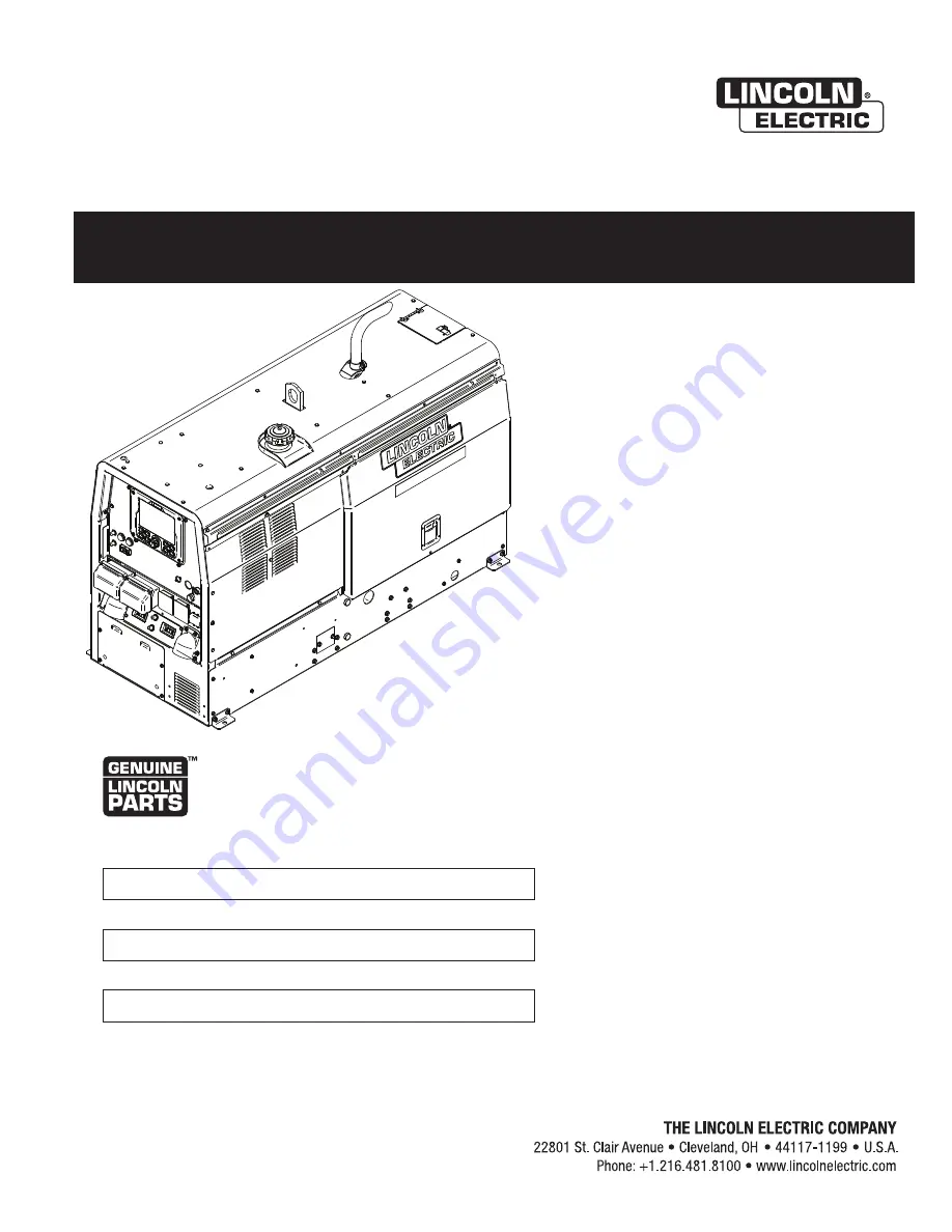 Lincoln Electric 12716 Operator'S Manual Download Page 1