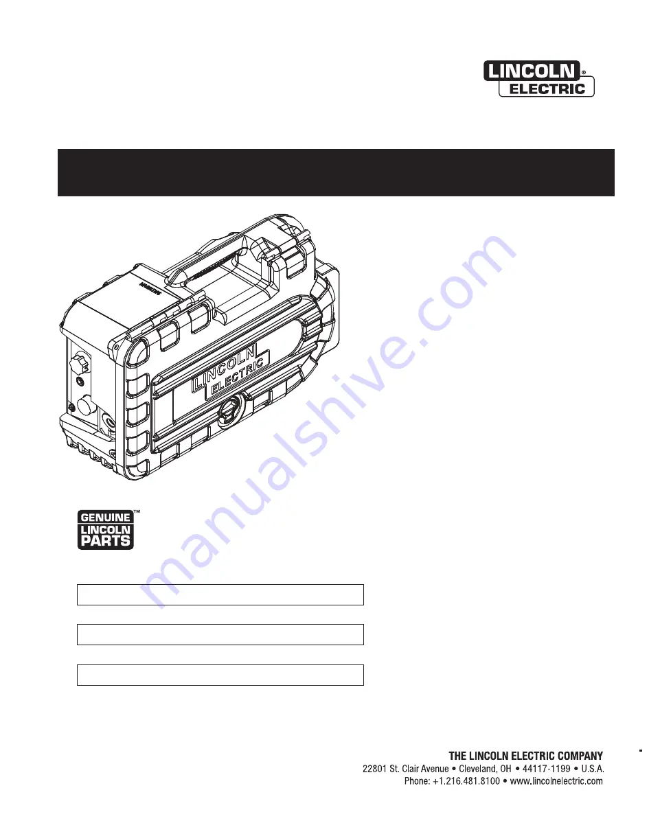 Lincoln Electric ACTIVE8 Operator'S Manual Download Page 1