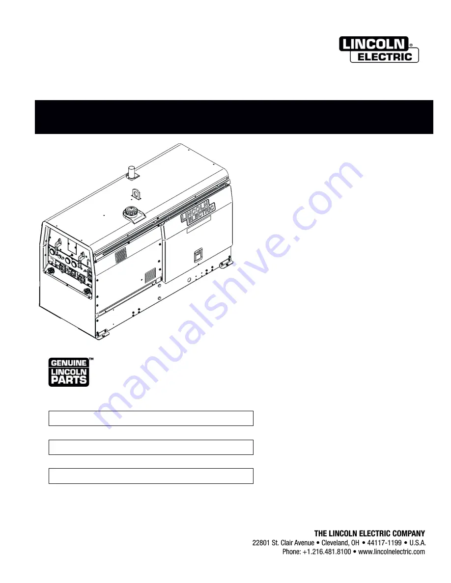 Lincoln Electric BIG RED 500 Operator'S Manual Download Page 1